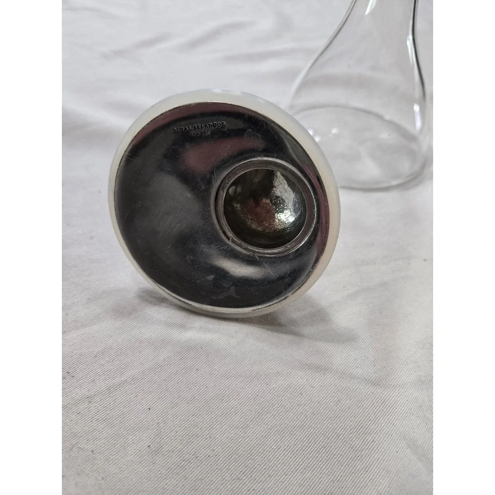 Royal Selangor Pewter Wine Aerator and Glass Funnel Spiral Design Barware